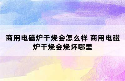 商用电磁炉干烧会怎么样 商用电磁炉干烧会烧坏哪里